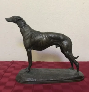 Antique E. Fremiet French Bronze Greyhound Dog Statue Sculpture Signed Large 12” - Picture 1 of 9