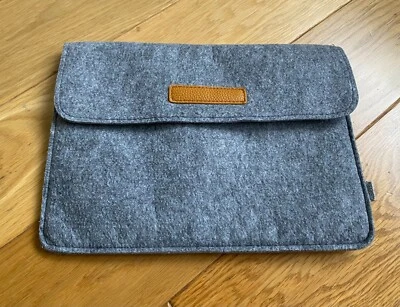 Inateck 12” Macbook Inch Laptop Sleeve Wool Case Felt Accessory Bag Light Grey - Image 1 of 4
