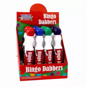 24 Non Drip Bingo Dabbers Marker Pens Red Blue Green Purple Bingo Game Night - Picture 1 of 11