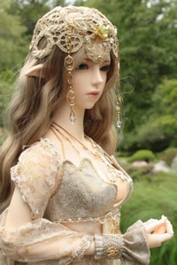 1/3 Resin BJD Doll Girl Female Joints Elf Ears Eyes Free Fantasy Face Makeup Toy - Imagen 1 de 4