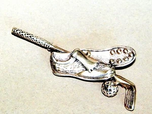 Broche de golf vintage de plata esterlina broche de golf vintage de plata esterlina - Imagen 1 de 3