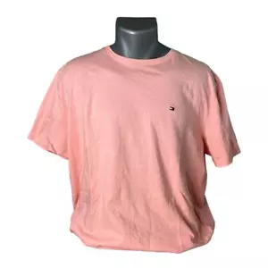 Tommy Hilfiger Herren Core Flag Pink Logo Crew T-Shirt Preppy Größe Large - Bild 1 von 7