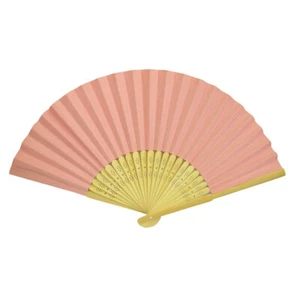 10 PAPER FANS Folding Hand Fan Wedding Gift Party Favor Bamboo Set Lot Ten Pcs - Picture 1 of 25