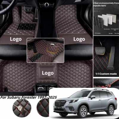 For Subaru Forester 1997-2025 Custom Car Floor Mat Carpet Waterproof Front Rear Foto 1 de 4