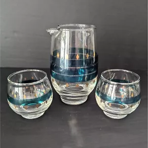 Vtg MCM Libbey San Juan Barware Cocktails for Two Pitcher and 2 Glasses - Picture 1 of 10