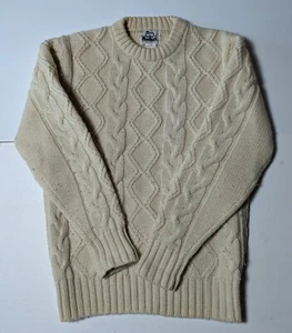 Maglione irlandese vintage Woolrich 100% lana donna piccolo made in England - Foto 1 di 6