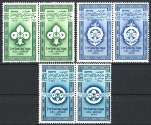EGYPT 1956 SCOUT JAMBOREE SET IN PAIRS MINT (NH) - Picture 1 of 1