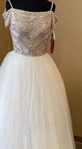 Sherri Hill 51450 Elfenbein Atemberaubendes Ballkleid Kleid Gr. 8 - Bild 1 von 7