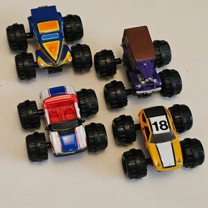 Micro Machines Monster Truck x4 Mustang Porsche Ford Woody Willy's Pick Up 4x4 - Picture 1 of 11