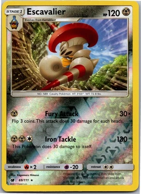 Escavalier - SM - Crimson Invasion 69/111 - Rare - NM Pokémon TCG - Image 1 of 2