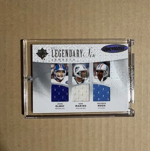 2009 ELWAY MARINO MOON BRADSHAW STAUBACH THEISMANN GENERATIONS SIX PATCH /75 HOF - Picture 1 of 2