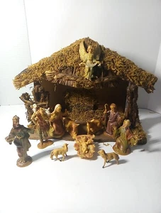 Vintage 1980's TRIM A HOME 11 Piece Plastic Nativity Set  - Picture 1 of 14