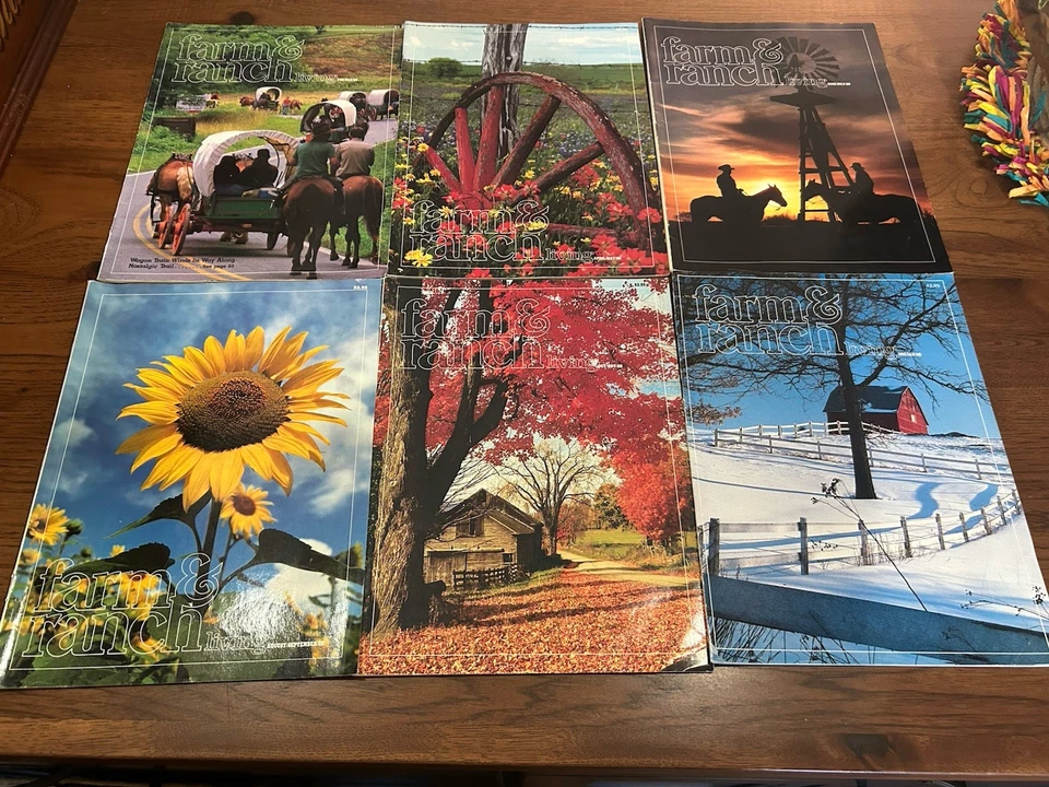 FARM & RANCH LIVING Magazine Lot of 6 ~ FULL 1988 SET Horses Rancher Farmer Life Foto 1 de 1