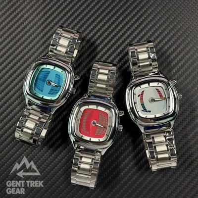 Новый редкий Y2K стали часы анимированный дисплей цифровые часы - Изображение 1 из 4