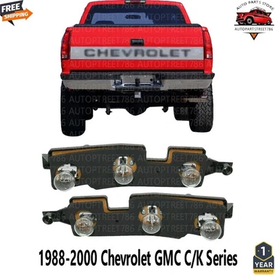 Placas conectoras de luz trasera con bombillas para Chevrolet GMC serie C/K 1988-2000 Foto 1 de 4