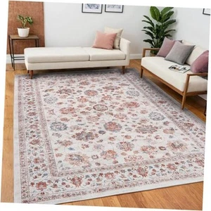 5x7 ft Indoor Outdoor Area Rugs for Living Room Bedroom Kid's Room,Floral - Picture 1 of 7