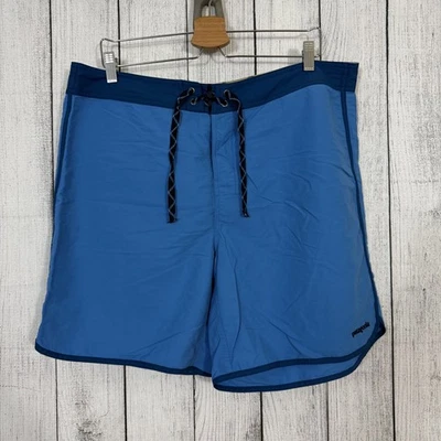Patagonia Men's W38 Blue Color Block Unlined Swim Trunks Pocket Style 86730 - Image 1 of 4