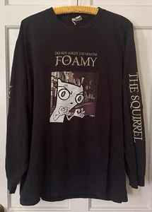 VTG Y2K Foamy The Squirrel Long Sleeve T-Shirt Do Not Anger the Master Loser M - Picture 1 of 5