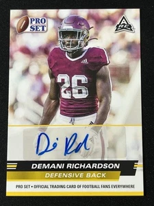 2022 Demani Richardson Leaf Pro Set Autograph Texas A&M Carolina Panthers - Bild 1 von 2
