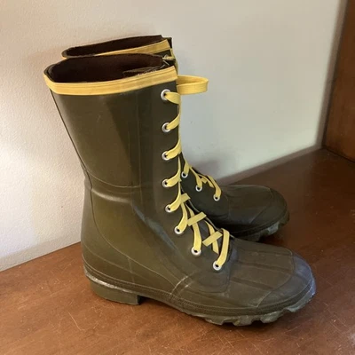 Botas de Lacrosse Outdoorsman de Colección Caza de Goma para Hombres 9 Caña de Acero con Cordones EE. UU. Foto 1 de 4