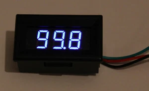 Voltmètre 3 Digits LED Bleu 0 - 1000 V en 2 gammes automatiques - Picture 1 of 1