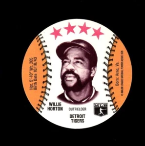 Bolsas de almuerzo MSA Safelon 1976 discos Willie Horton Detroit Tigers como nuevas - Imagen 1 de 2