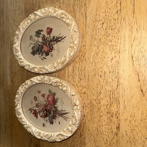 Framed print shabby chic pretty floral flowers Glass Framed J L Prevost X 2 - Picture 1 of 4