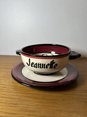 BOL A OREILLES BRETON SAINT JEAN DE BRETAGNE "JEANNETTE" FAIENCE  - Photo 1/4