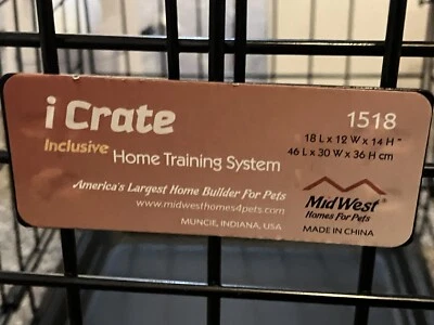 New MidWest iCrate Fold & Carry Single Door Collapsible Dog Crate, 18x12x14 - Image 1 of 4