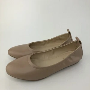 Nine West Greige 3 Light Natural Size 6.5M Nude Ballet Flat Faux Leather NWD - Picture 1 of 11