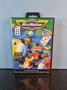 Jeu vintage Micro Machines Codemasters Sega Mega Drive PAL UK 1993 complet très bon état