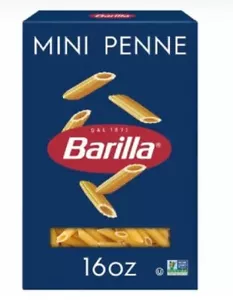 Barilla Mini Penne Certified Pasta 16oz (Pack of 3) *Non-GMO* - Picture 1 of 4