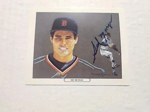POSTAL SID MONGE 1984 AUTOGRAFIADA DE DETROIT TIGER WAVE - Imagen 1 de 2