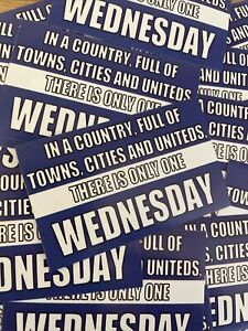 Pack of 25 X Sheffield Wednesday FC Stickers - Flag Scarf Shirt Badge Print Hat
