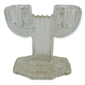 Vintage Anchor Hocking Glas Dual Kerzenhalter Deko Design 4,5" H x 4" B - Bild 1 von 5