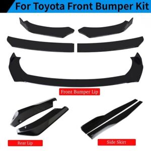 For Toyota Car Coupe Sedan Front Bumper Protector Lip Body Spoiler Splitter Kit