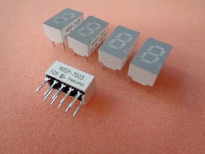 5 x HDSP-7503 AVAGO Micro Bright Red, 20 mA, 2v, 7.6mm 7 Segment LED Display