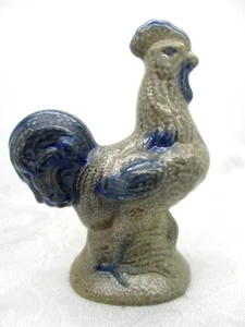 FIGURA DE GALLO DE POLLO BBP BEAUMONT BROTHERS CERÁMICA ESMALTADA SAL 1994 AZUL/GRIS - Imagen 1 de 6