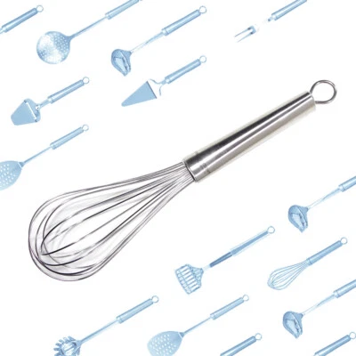 Schaumschläger Schneebesen 27 cm mit Öse aus Edelstahl - twisted - - Bild 1 von 4