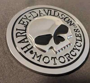 3D Willie G Polished Emblem Badge Harley Davidson Tank/Trunk 50mm - Picture 1 of 2