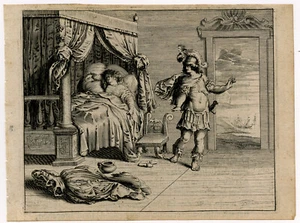 Antique Print-GENRE-BEDROOM-CLASSICALY DRESSED-Savery-ca. 1644 - Picture 1 of 3