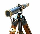 10 Inch Brass Antique Handmade Telescope Working Spyglass With Tripod Stand