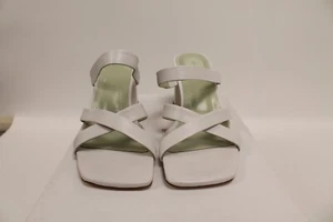 BY FAR Sandale Lenny weiß glänzend Leder Kreuzriemen Größe 3,5 UK + Aufbewahrungstasche - Bild 1 von 9