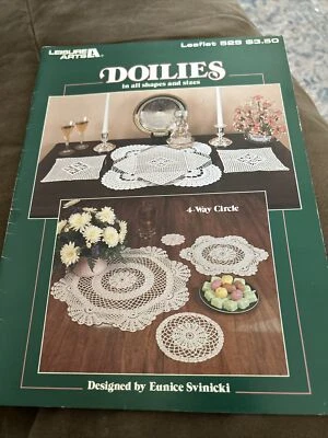 LEISURE ARTS #529 CROCHET - DOILIES PATTERN BOOK 1987. Nice Clean. - Image 1 of 4