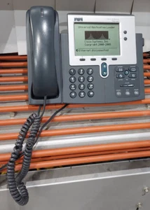 Cisco CP-7940G Unified VoIP IP Phone w/Speakerphone & Handset NO ADAPTER - Picture 1 of 8