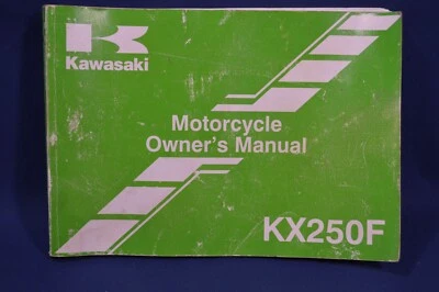 Manual del propietario de motocicleta Kawasaki KX 250F 2011 folleto, usado Foto 1 de 2