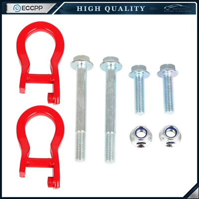 Ganchos de remolque delanteros ECCPP 2X rojos para Chevrolet Silverado 1500 2019-2022 próxima generación Foto 1 de 4