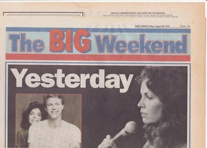 Karen Carpenter article, Carpenters - Daily Mirror UK - 20 August 1990 - Picture 1 of 1