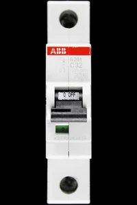 ABB 32 AMP CURVE C 6kA MCB CIRCUIT BREAKER 2CDS251001R0324 S201 - Picture 1 of 6