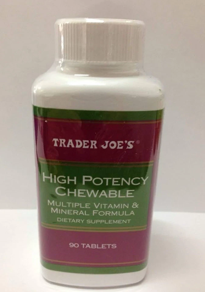 Trader Joe's High Potency Chewable 90 Tablets Vitamin Mineral Formula NEW - Image 1 of 1